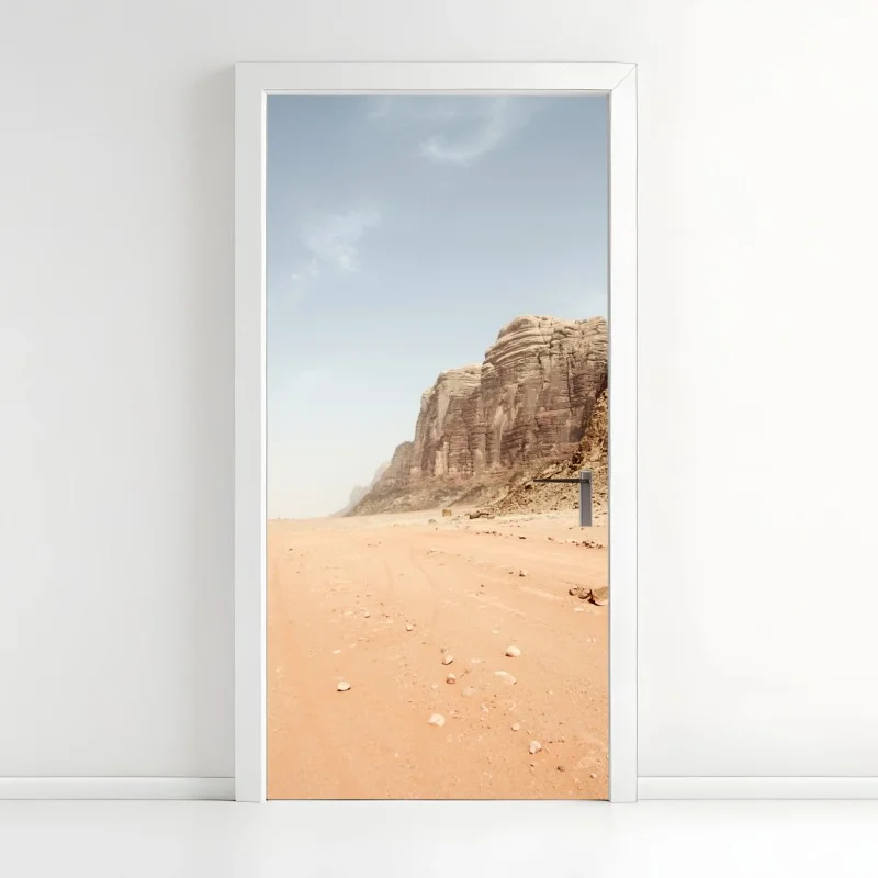 Adesivo per porta orizzonte infinito di Wadi Rum
