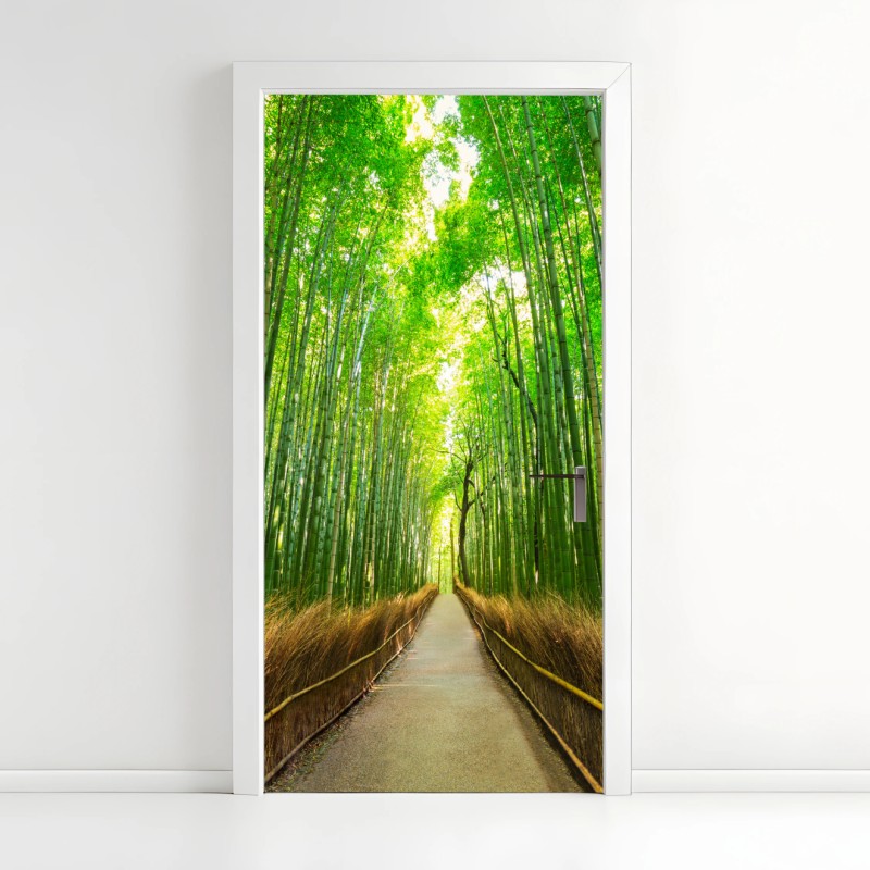 Adesivo per porta viale di bambù ad Arashiyama, Kyoto