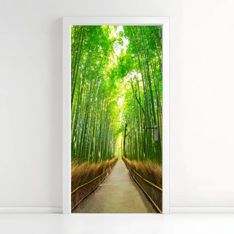 Adesivo per porta viale di bambù ad Arashiyama, Kyoto