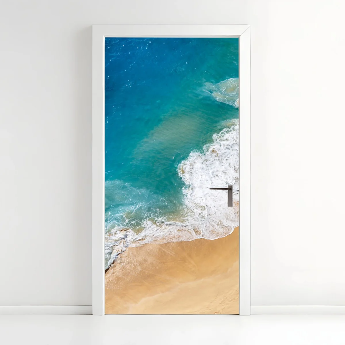 Adesivo per porta spiaggia tropicale vista aerea • Wallissimo® Adesivo per porta spiaggia tropicale vista aerea • Wallissimo®