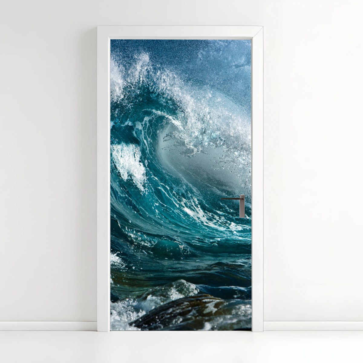 Adesivo per porta energia dell'oceano in movimento • Wallissimo®