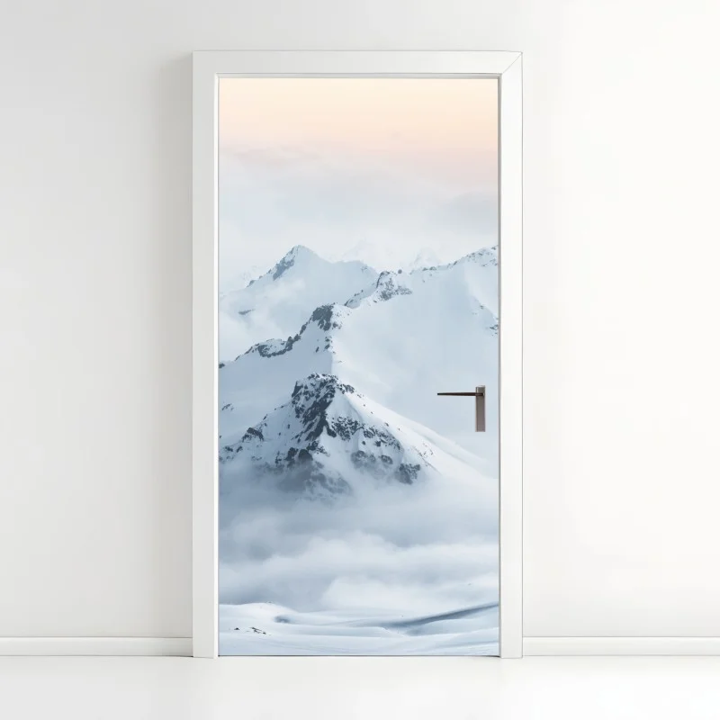 Adesivo per porta cime innevate del Caucaso