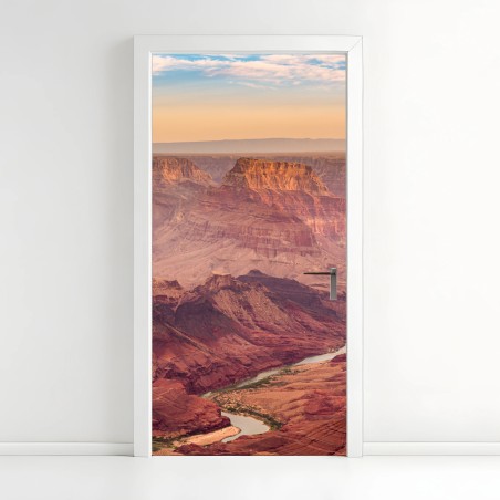 Adesivo per porta panorama del Grand Canyon al tramonto • Wallissimo®