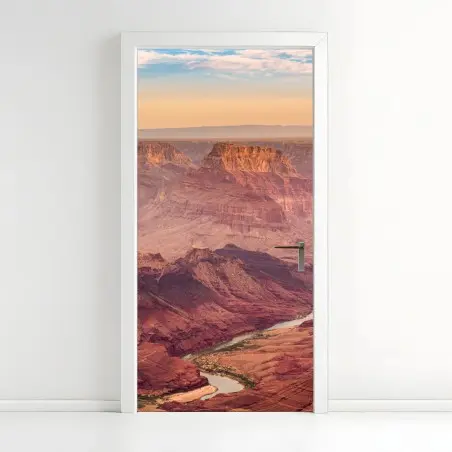 Adesivo per porta panorama del Grand Canyon al tramonto • Wallissimo®