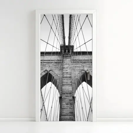 Adesivo per porta archi e cavi del ponte di Brooklyn • Wallissimo®