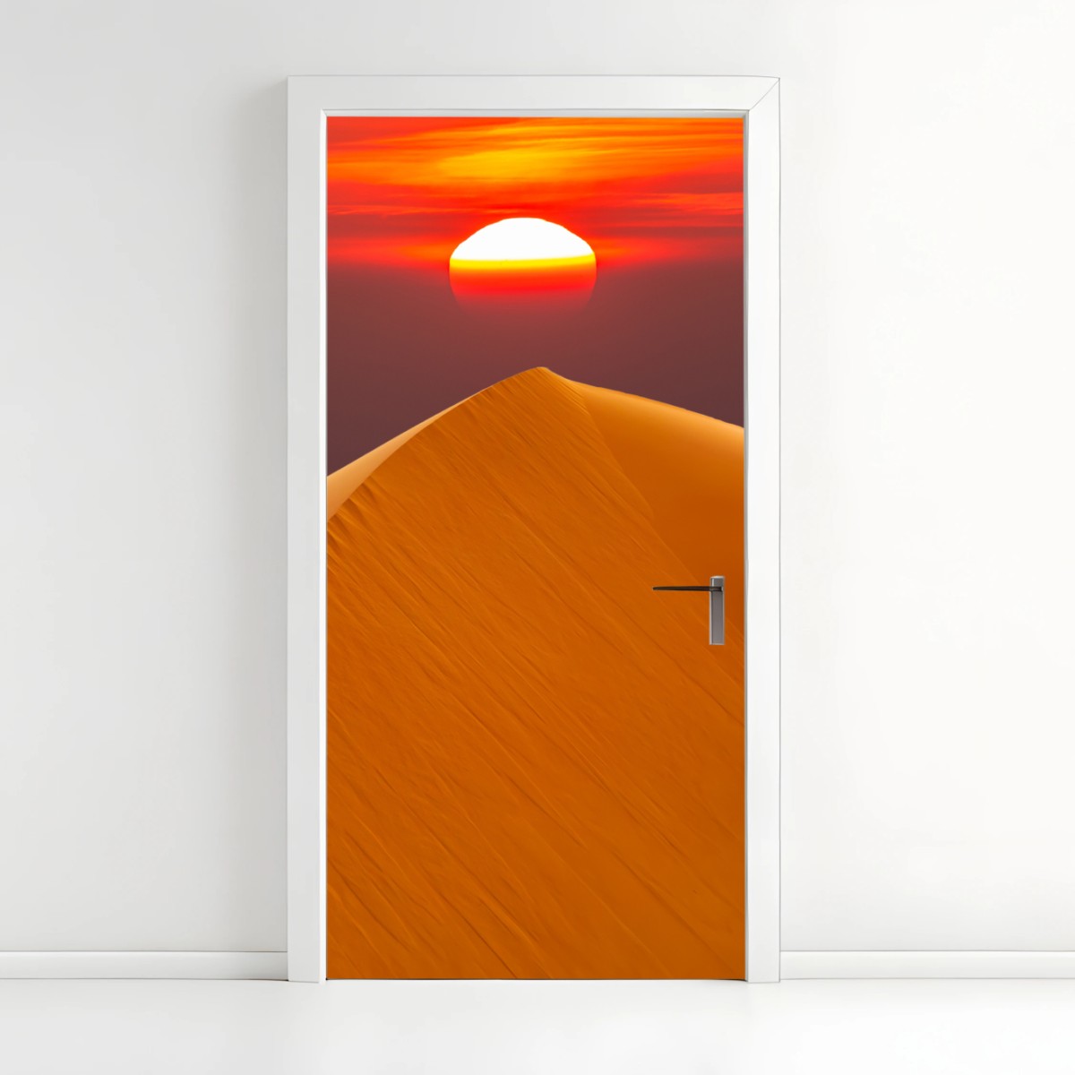 Adesivo per porta dune dorate al tramonto • Wallissimo®