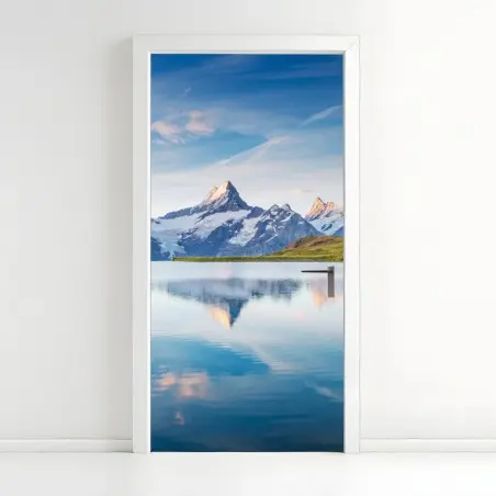 Adesivo per porta panorama alpino: Bachalpsee Grindelwald • Wallissimo®