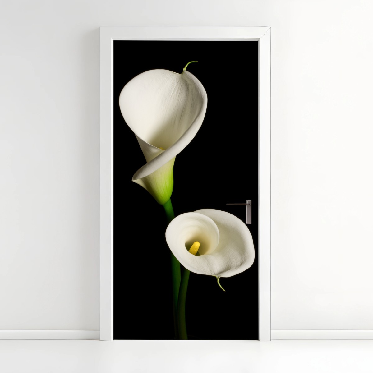 Adesivo per porta eleganza di calle su sfondo nero • Wallissimo®