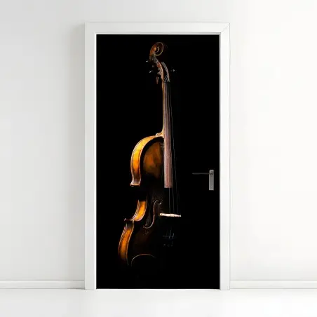 Adesivo per porta violino classico in controluce • Wallissimo®