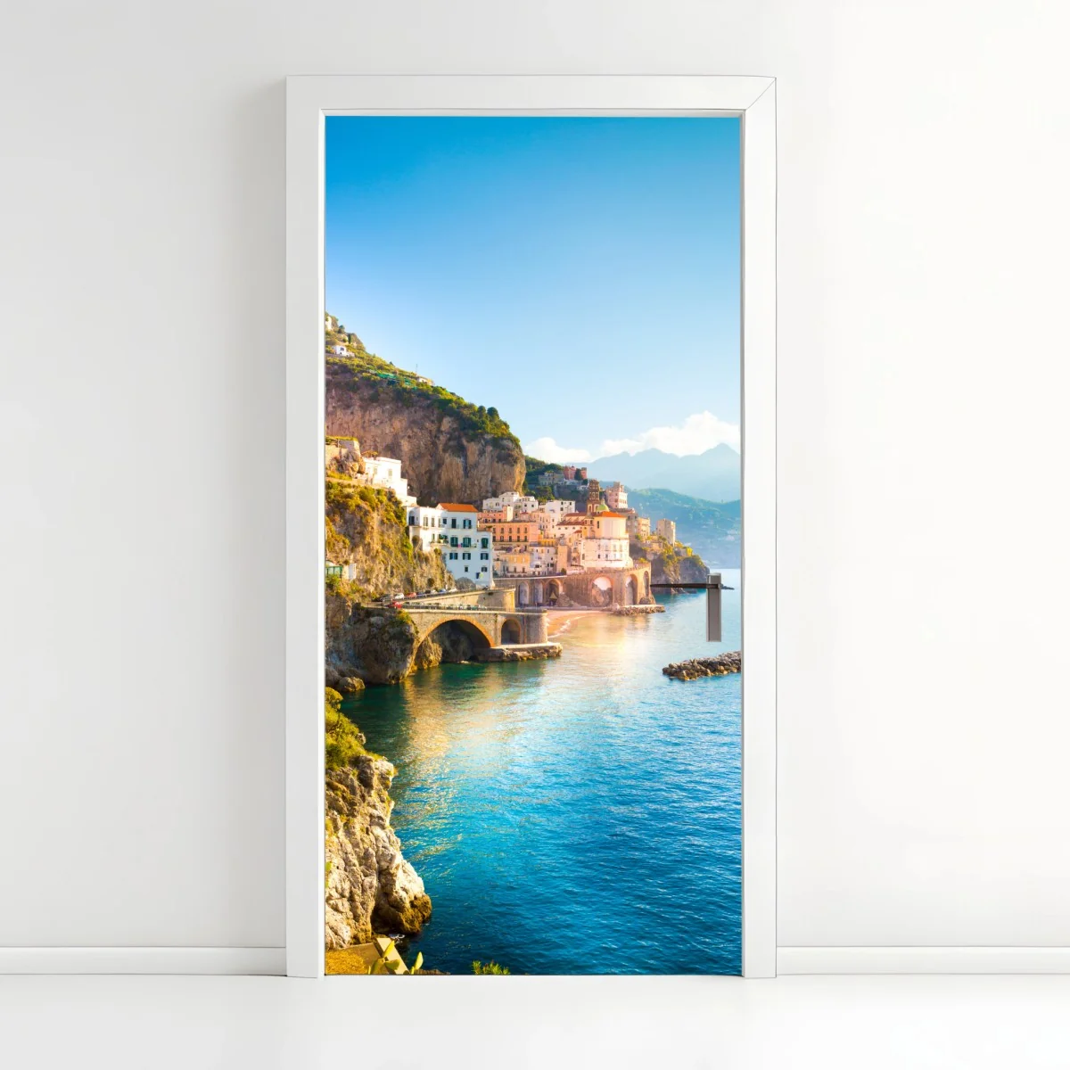 Adesivo per porta panorama della Costiera Amalfitana • Wallissimo® Adesivo per porta panorama della Costiera Amalfitana • Wallissimo®