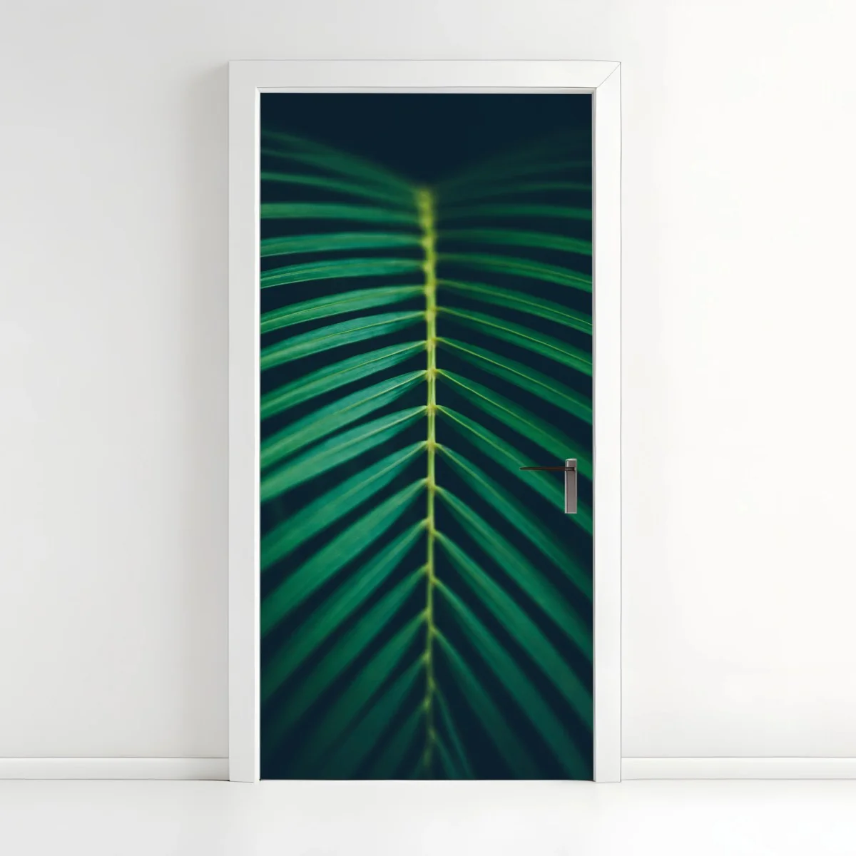 Adesivo per porta foglia di palma tropicale in dettaglio • Wallissimo® Adesivo per porta foglia di palma tropicale in dettaglio • Wallissimo®