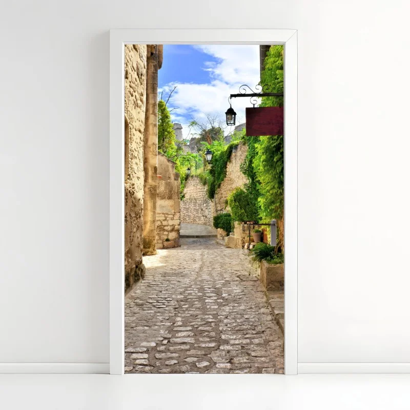 Adesivo per porta vicolo antico di Les Baux