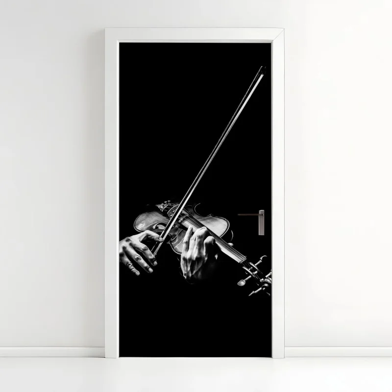 Adesivo per porta mani al violino in controluce