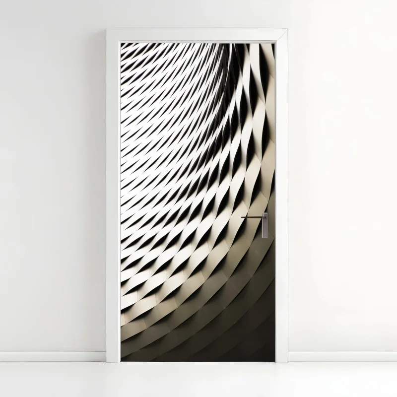 Adesivo per porta dettaglio architettonico geometrico