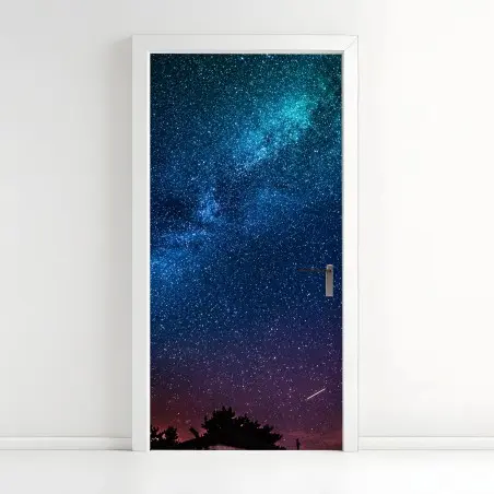 Adesivo per porta manto stellato notturno • Wallissimo®