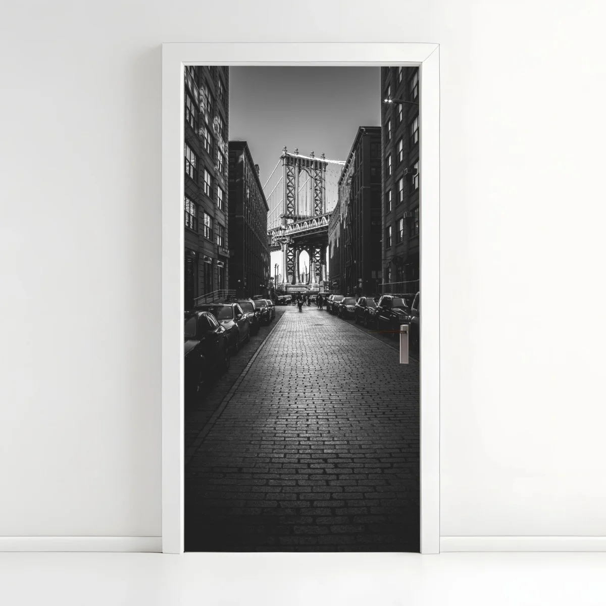 Adesivo per porta scorcio urbano con Manhattan Bridge a New York • Wallissimo® Adesivo per porta scorcio urbano con Manhattan Bridge a New York • Wallissimo®