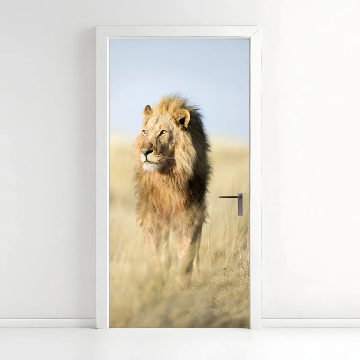 Adesivo per porta il re della savana • Wallissimo® Adesivo per porta il re della savana • Wallissimo®