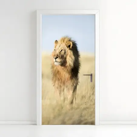 Adesivo per porta il re della savana • Wallissimo®