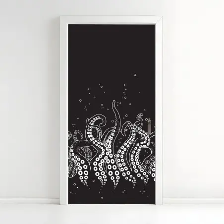Adesivo per porta danza dei tentacoli nell'abisso • Wallissimo®