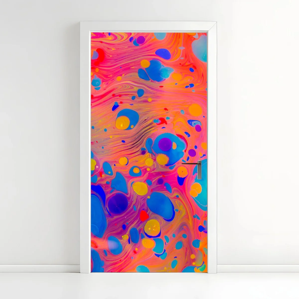 Adesivo per porta motivo marmorizzato ottomano multicolore • Wallissimo® Adesivo per porta motivo marmorizzato ottomano multicolore • Wallissimo®