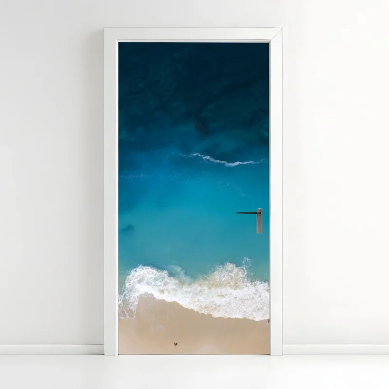 Adesivo per porta panorama aereo di Kelingking, Nusa Penida