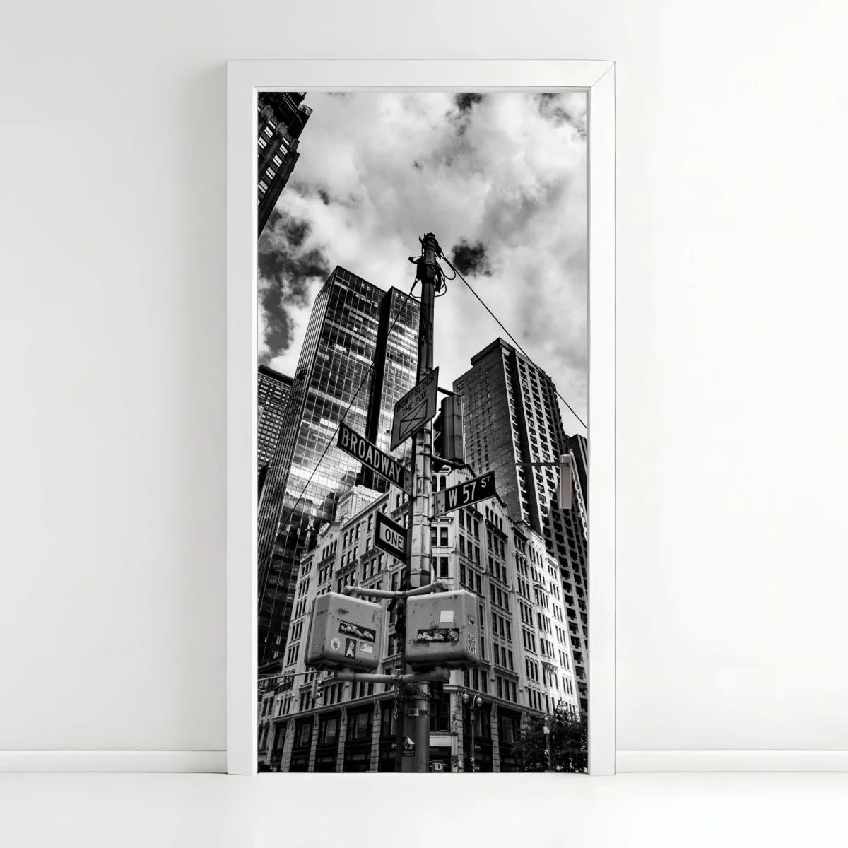 Adesivo per porta prospettiva urbana su Broadway, New York • Wallissimo® Adesivo per porta prospettiva urbana su Broadway, New York • Wallissimo®