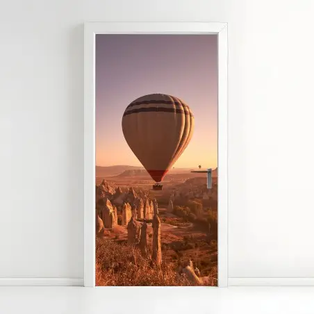Adesivo per porta mattina dorata a Cappadocia • Wallissimo®