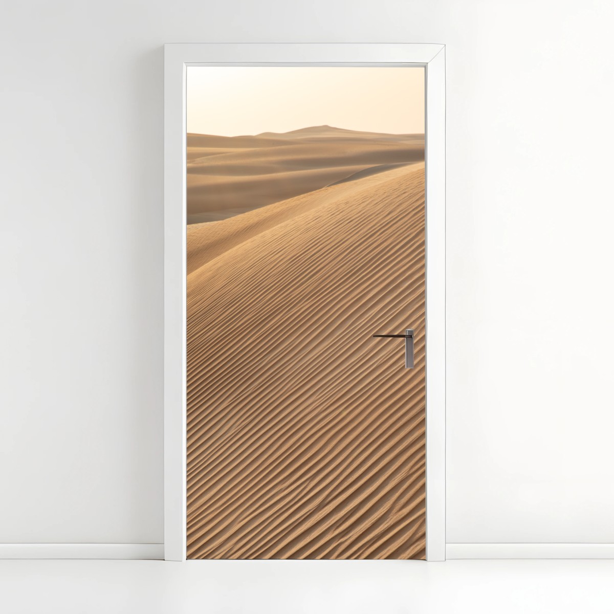Adesivo per porta dune dorate: texture del deserto • Wallissimo®