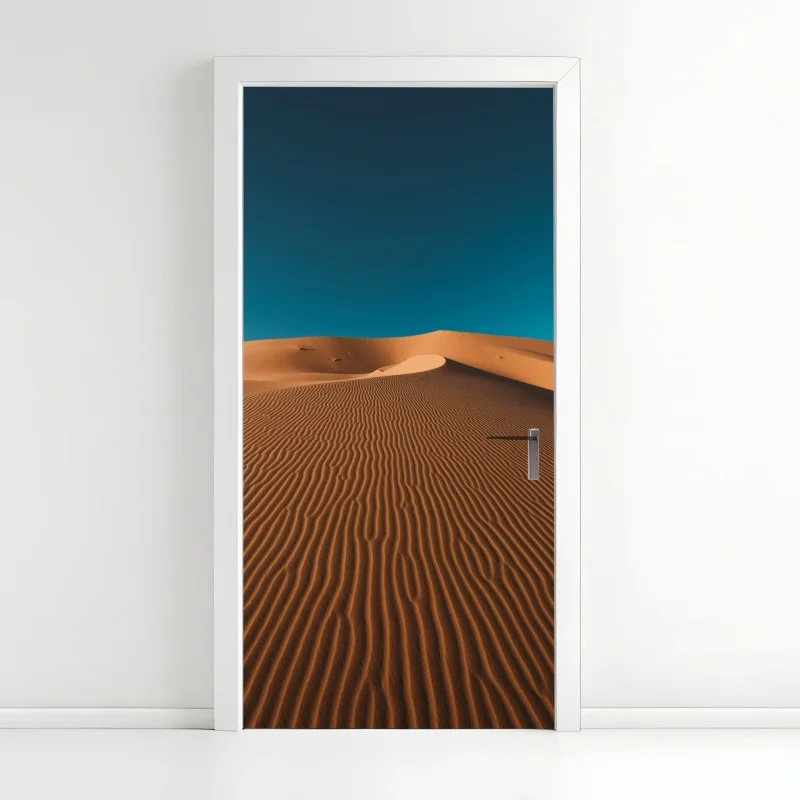 Adesivo per porta dune dorate e cielo profondo