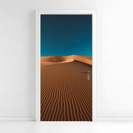 Adesivo per porta dune dorate e cielo profondo • Wallissimo®