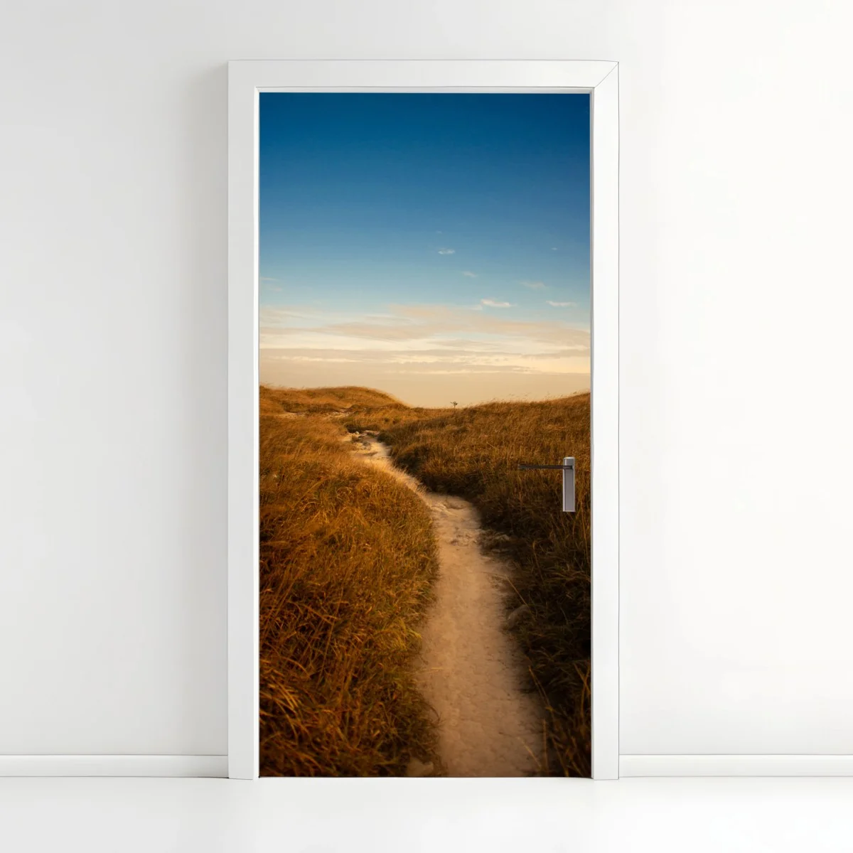 Adesivo per porta sentiero tra le dune al crepuscolo • Wallissimo® Adesivo per porta sentiero tra le dune al crepuscolo • Wallissimo®