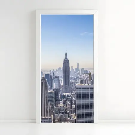 Adesivo per porta veduta iconica di New York • Wallissimo®