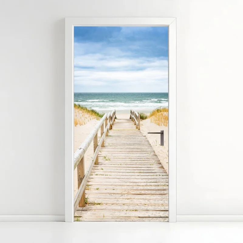 Adesivo per porta passerella verso il mare di Sylt