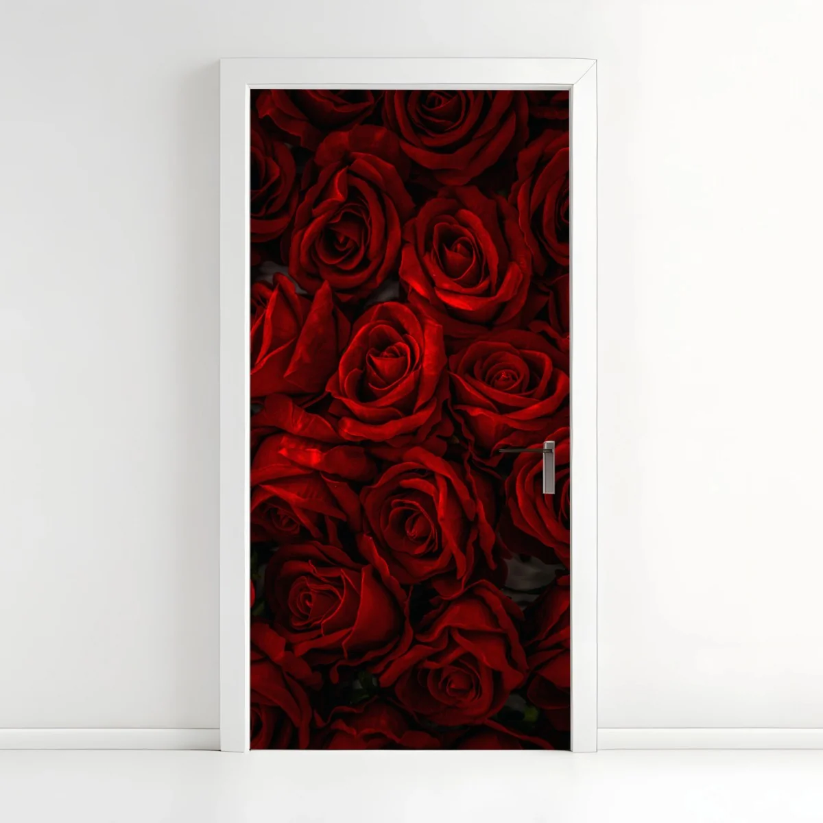 Adesivo per porta mosaico di rose rosse • Wallissimo® Adesivo per porta mosaico di rose rosse • Wallissimo®