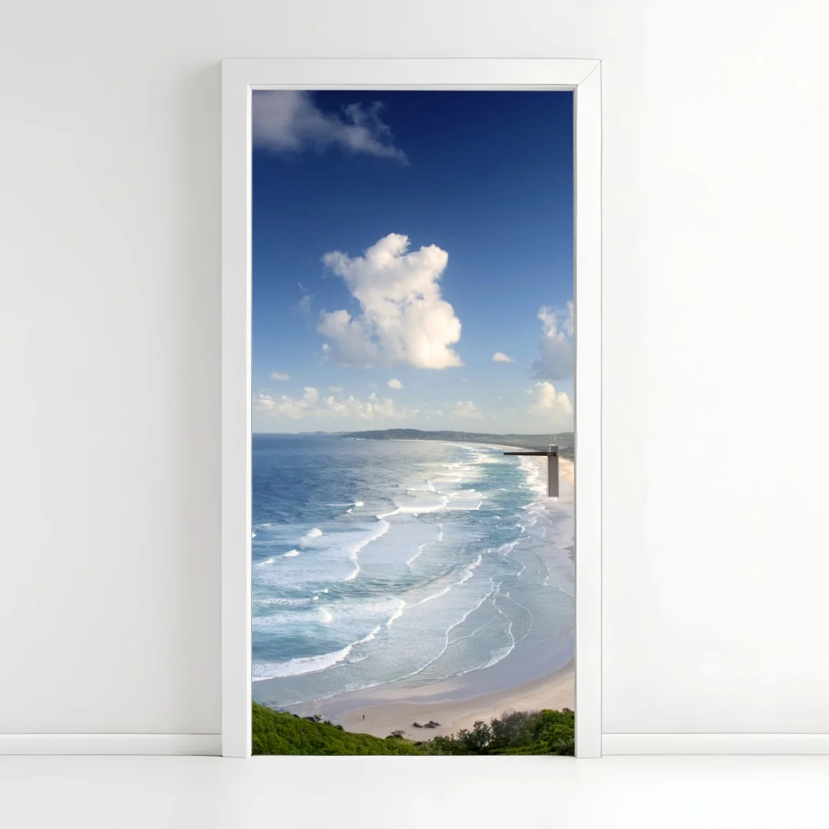 Adesivo per porta panorama costiero di Byron Bay • Wallissimo® Adesivo per porta panorama costiero di Byron Bay • Wallissimo®