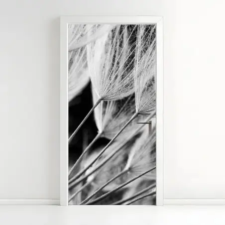 Adesivo per porta soffioni in bianco e nero • Wallissimo®