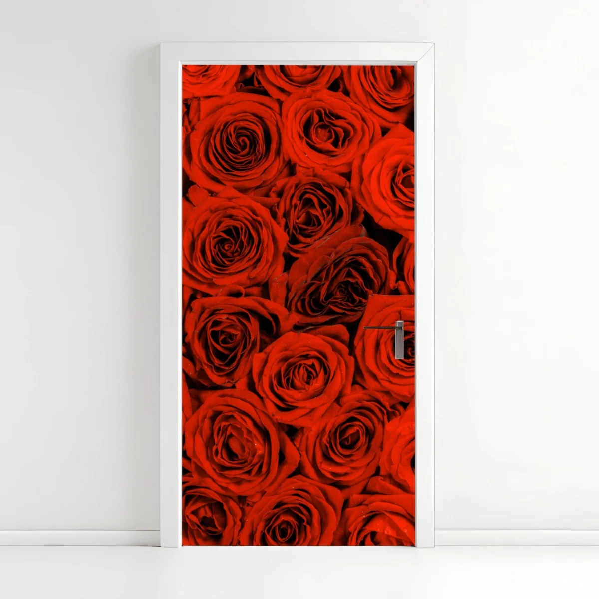 Adesivo per porta sinfonia di rose rosse • Wallissimo® Adesivo per porta sinfonia di rose rosse • Wallissimo®