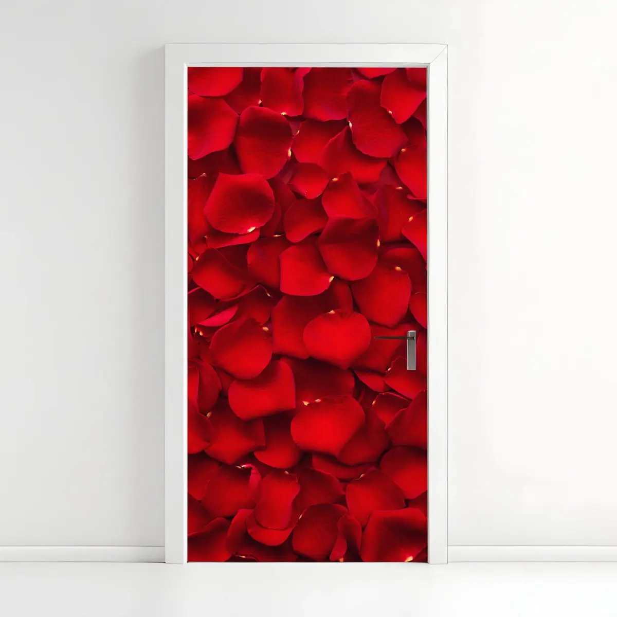 Adesivo per porta mosaico di petali di rosa rossa • Wallissimo® Adesivo per porta mosaico di petali di rosa rossa • Wallissimo®