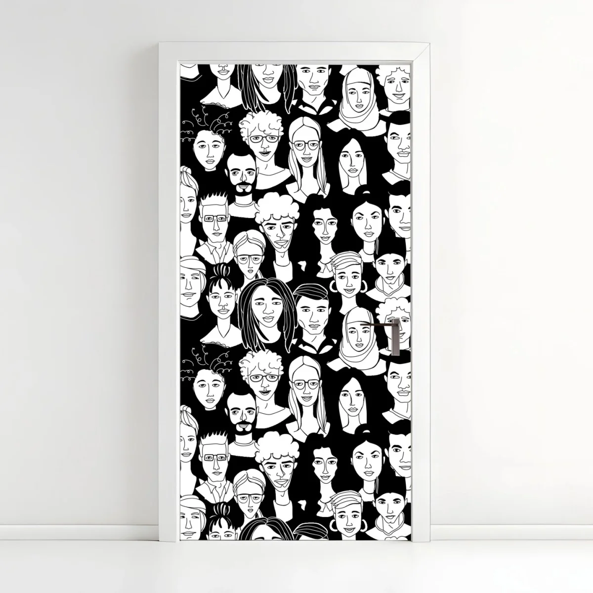 Adesivo per porta ritratto collettivo in bianco e nero • Wallissimo® Adesivo per porta ritratto collettivo in bianco e nero • Wallissimo®