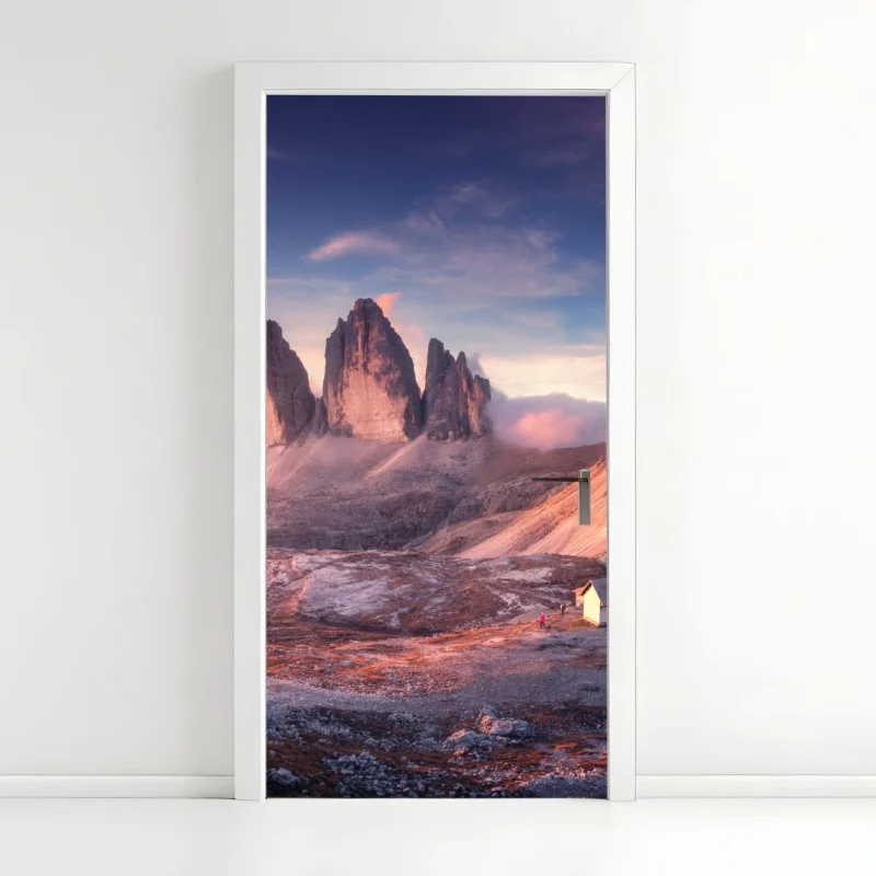 Adesivo per porta alba sulle Tre Cime di Lavaredo