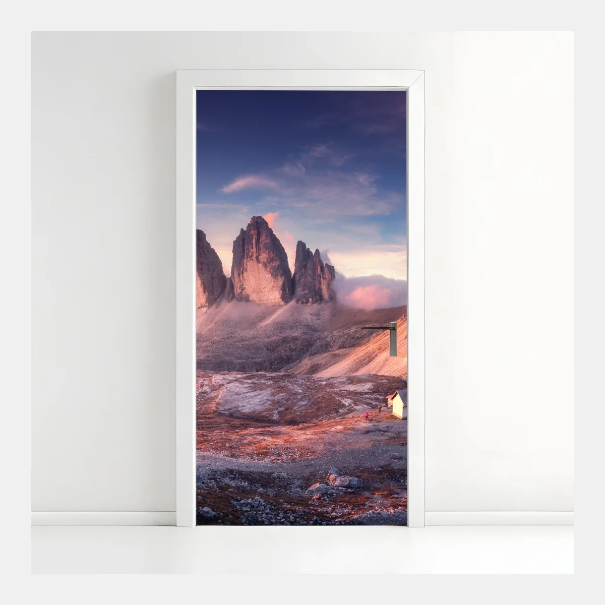 Adesivo per porta alba sulle Tre Cime di Lavaredo • Wallissimo® Adesivo per porta alba sulle Tre Cime di Lavaredo • Wallissimo®