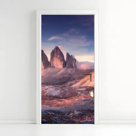 Adesivo per porta alba sulle Tre Cime di Lavaredo • Wallissimo®