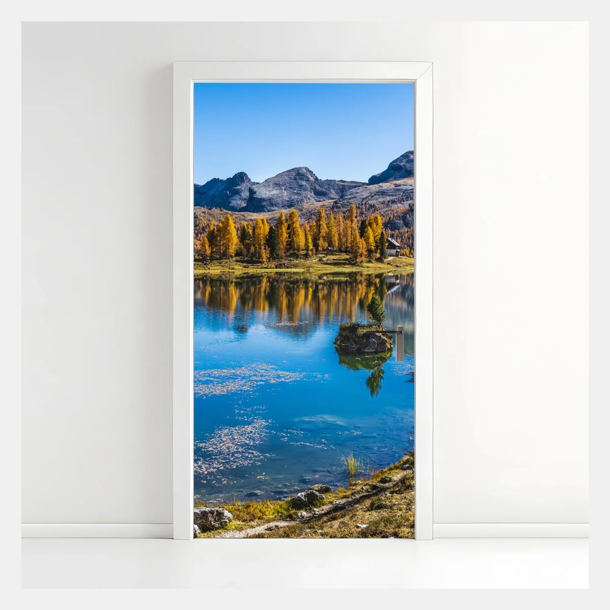 Adesivo per porta paesaggio alpino autunnale • Wallissimo® Adesivo per porta paesaggio alpino autunnale • Wallissimo®