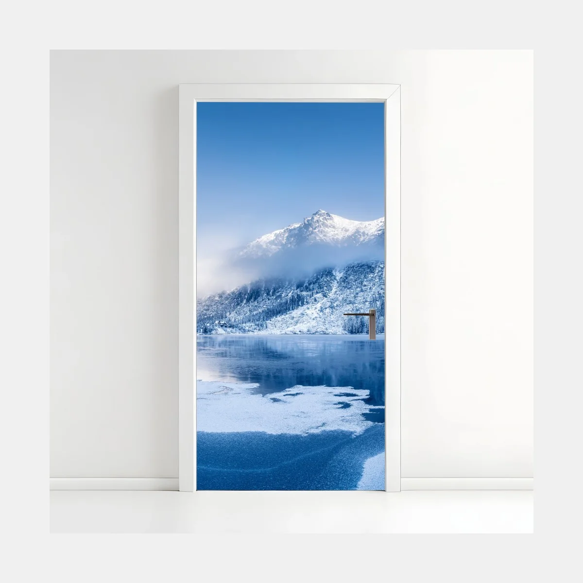 Adesivo per porta panorama invernale sulle Alpi • Wallissimo® Adesivo per porta panorama invernale sulle Alpi • Wallissimo®