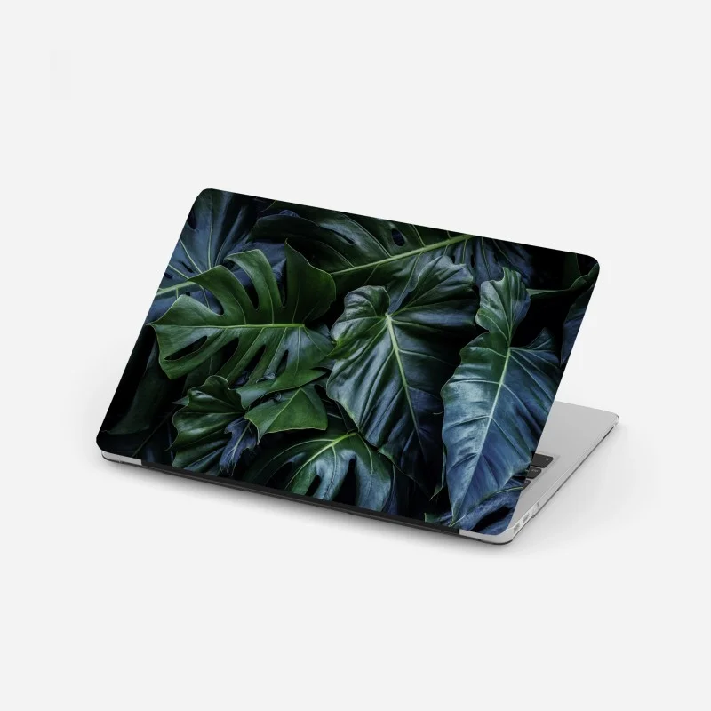 Adesivo per laptop fogliame tropicale verde smeraldo