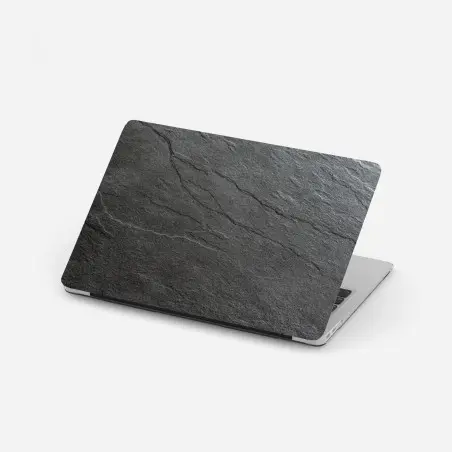 Adesivo per laptop texture ardesia scura elegante per pareti • Wallissimo®
