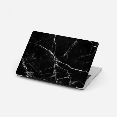 Adesivo per laptop marmo nero venato sofisticato • Wallissimo®