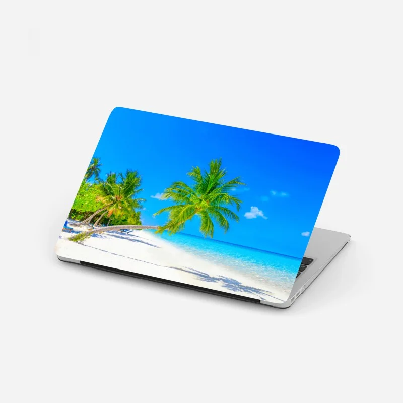 Adesivo per laptop spiaggia paradisiaca alle Maldive