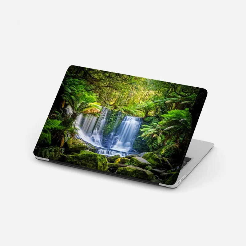 Adesivo per laptop oasi verde a Horseshoe Falls, Mt Field, Tasmania