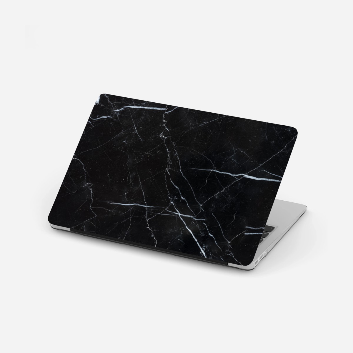 Adesivo per laptop marmo nero venato per pareti di design • Wallissimo®